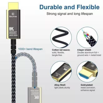 PremiumCord Ultra High Speed HDMI 2.1 Glasfaserkabel 8K@60Hz, vergoldet 30m PremiumCord Ultra High Speed HDMI 2.1 Glasfaserkabel 8K@60Hz, vergoldet 30m