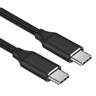 PremiumCord Kabel USB-C M/M, 240W 480Mbps schwarzes Baumwollgeflecht, 1,5m PremiumCord Kabel USB-C M/M, 240W 480Mbps schwarzes Baumwollgeflecht, 1,5m