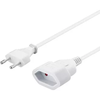 PremiumCord 230V Doppelgabel-Verlängerungskabel 5m weiß PremiumCord 230V Doppelgabel-Verlängerungskabel 5m weiß
