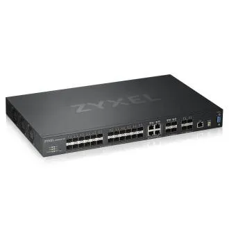 Zyxel XGS4600-32F, verwalteter Layer-3 -Gigabit-Switch mit 32 Ports, 24x Gigabit-SFP   4x Gigabit-Dual-Personality (RJ45/SFP)   4x