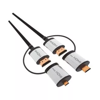 PLATINET OMEGA HDMI v1.4 Kabel schwarz 1.5m   Adapter für miniHDMI und microHDMI