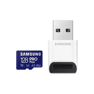 Samsung/micro SDXC/128GB/180MBps/USB 3.0/USB-A/Klasse 10/ Adapter/Blau Samsung/micro SDXC/128GB/180MBps/USB 3.0/USB-A/Klasse 10/ Adapter/Blau