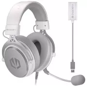 Endorfy Headset VIRO Plus USB OWH / kabelgebunden / mit abnehmbarem Mikrofon / USB / weiß