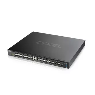 Zyxel XS3800-28, 28-Port 10GbE L2  Switch, MultiGig, 12x 10G Copper, 8x 10G dual pers., 8x 10G SFP . Zwei Netzteile