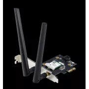 ASUS PCE-AXE5400, WiFi 6E PCI-E Adapter mit 2 externen Antennen. Unterstützung für 6 GHz, 160 MHz, Bluetooth 5.2
