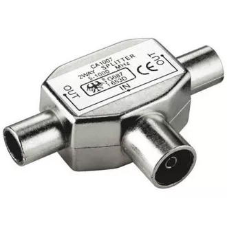 PremiumCord TV-Antennenkombinierer-Stecker IEC 75 Ohm 1xF-2xM PremiumCord TV-Antennenkombinierer-Stecker IEC 75 Ohm 1xF-2xM