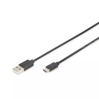 Digitus USB C auf A Anschlusskabel 1,0 m, 3A, 480 MB, Version 2.0 Digitus USB C auf A Anschlusskabel 1,0 m, 3A, 480 MB, Version 2.0