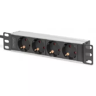 DIGITUS 10"-Schubladenleiste mit Aluminiumprofil, 4-fach Sicherheitssteckdosen DIGITUS 10"-Schubladenleiste mit Aluminiumprofil, 4-fach Sicherheitssteckdosen