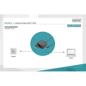 DIGITUS Laptop Ladegerät USB-C Power 65W PD3.0 DIGITUS Laptop Ladegerät USB-C Power 65W PD3.0