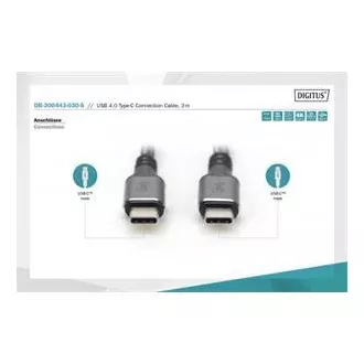 DIGITUS Anschlusskabel USB 4, TypC auf TypC, AL-Gehäuse PP-Geflecht 4K@60Hz, PD3.0, 20Gbits/s, 3m, bl. DIGITUS Anschlusskabel USB 4, TypC auf TypC, AL-Gehäuse PP-Geflecht 4K@60Hz, PD3.0, 20Gbits/s, 3m, bl.