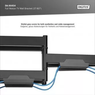 DIGITUS Vollbewegliche TV-Wandhalterung 37-80", max. 60 kg Belastung, VESA: 200x100, 200x200, 300x200, 400x200, 300x300, 400x300 DIGITUS Vollbewegliche TV-Wandhalterung 37-80", max. 60 kg Belastung, VESA: 200x100, 200x200, 300x200, 400x200, 300x300, 400x300