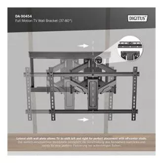 DIGITUS Vollbewegliche TV-Wandhalterung 37-80", max. 60 kg Belastung, VESA: 200x100, 200x200, 300x200, 400x200, 300x300, 400x300 DIGITUS Vollbewegliche TV-Wandhalterung 37-80", max. 60 kg Belastung, VESA: 200x100, 200x200, 300x200, 400x200, 300x300, 400x300