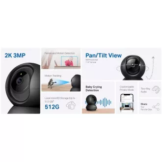 TP-Link Tapo C211 - IP-Kamera mit Neigung und WiFi, 3MP (2304 x 1296), ONVIF TP-Link Tapo C211 - IP-Kamera mit Neigung und WiFi, 3MP (2304 x 1296), ONVIF