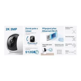 TP-Link Tapo C212 - IP-Kamera mit Neigung und WiFi, 3MP (2304 x 1296), ONVIF