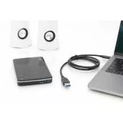 Digitus USB Typ-C Anschlusskabel, Typ-C auf A M/M, 1,0 m, alle Funktionen, Gen2, 3A, 10 GB, Version 3.1, CE, bl