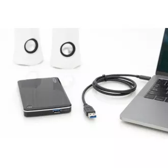 Digitus USB Typ-C Anschlusskabel, Typ-C auf A M/M, 1,0 m, alle Funktionen, Gen2, 3A, 10 GB, Version 3.1, CE, bl Digitus USB Typ-C Anschlusskabel, Typ-C auf A M/M, 1,0 m, alle Funktionen, Gen2, 3A, 10 GB, Version 3.1, CE, bl
