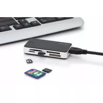 DIGITUS USB 3.0 Kartenleser mit USB 1m Verbindungskabel MS/SD/SDHC/MiniSD/M2/CF/MD/SDXC Karten Unterstützung DIGITUS USB 3.0 Kartenleser mit USB 1m Verbindungskabel MS/SD/SDHC/MiniSD/M2/CF/MD/SDXC Karten Unterstützung