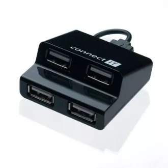 CONNECT IT USB-Hub 4 Anschlüsse STEP - schwarz
