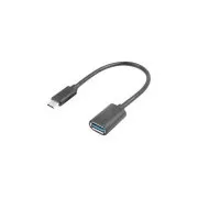 LANBERG USB-C(M) 3.1 auf USB-A(F) Adapterkabel 15CM schwarz OTG