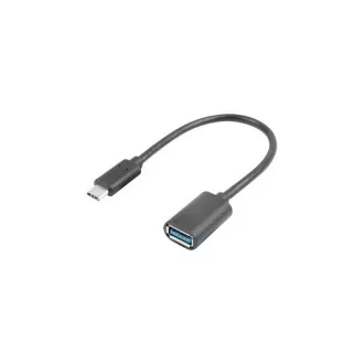 LANBERG USB-C(M) 3.1 auf USB-A(F) Adapterkabel 15CM schwarz OTG LANBERG USB-C(M) 3.1 auf USB-A(F) Adapterkabel 15CM schwarz OTG