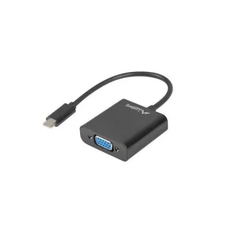 LANBERG USB-C(M) 3.1 auf VGA(F) Adapterkabel 15CM schwarz LANBERG USB-C(M) 3.1 auf VGA(F) Adapterkabel 15CM schwarz