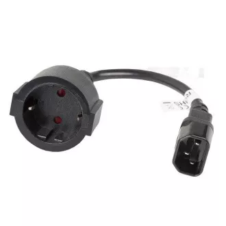 LANBERG IEC 320 C14 auf SCHUKO(F) Adapterkabel für USV 20CM schwarz LANBERG IEC 320 C14 auf SCHUKO(F) Adapterkabel für USV 20CM schwarz