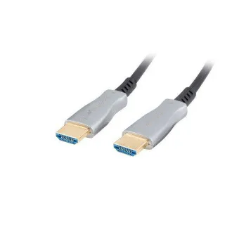 LANBERG Aktives Optisches Kabel High Speed mit Ethernet 2.0, 4K@60Hz, M/M, Länge 30m, schwarz, vergoldete Stecker