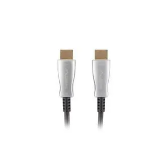 LANBERG Aktives Optisches Kabel High Speed mit Ethernet 2.0, 4K@60Hz, M/M, Länge 30m, schwarz, vergoldete Stecker