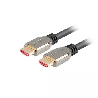 LANBERG Ultra High Speed HDMI 2.1 Kabel, 48 Gbps, 8K@60Hz, 5K@120Hz, Länge 0,5m, schwarz, vergoldete Stecker