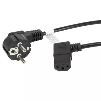 LANBERG CEE 7/7 auf IEC 320 C13 NETZKABEL 1,8M gewinkelt RECHTS VDE schwarz
