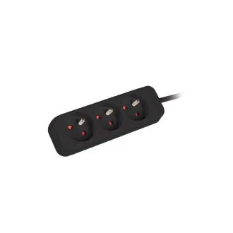 LANBERG Verlängerungskabel 1.5M 3X classic socket Kupferkabel schwarz