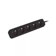 LANBERG Verlängerungskabel 1.5M 5X classic socket Kupferkabel schwarz