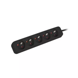 LANBERG Verlängerungskabel 1.5M 5X classic socket Kupferkabel schwarz