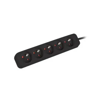 LANBERG Verlängerungskabel 3M 5X classic socket Kupferkabel schwarz LANBERG Verlängerungskabel 3M 5X classic socket Kupferkabel schwarz