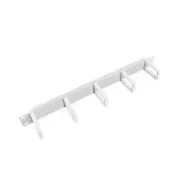 LANBERG 19"-Kabelmanagement-Blende mit 5 Kunststoffhaltern, 1 HE – Typ B, grau