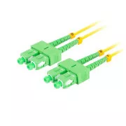 LANBERG optisches Patchkabel SM SC/APC-SC/APC duplex 1m LSZH G657A1 Durchmesser 3mm, Farbe gelb