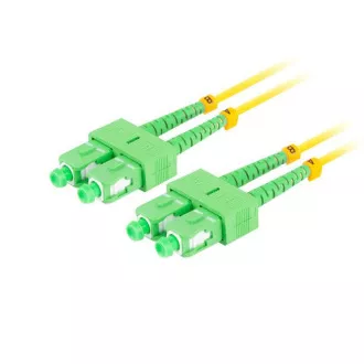 LANBERG optisches Patchkabel SM SC/APC-SC/APC duplex 2m LSZH G657A1 Durchmesser 3mm, Farbe gelb LANBERG optisches Patchkabel SM SC/APC-SC/APC duplex 2m LSZH G657A1 Durchmesser 3mm, Farbe gelb