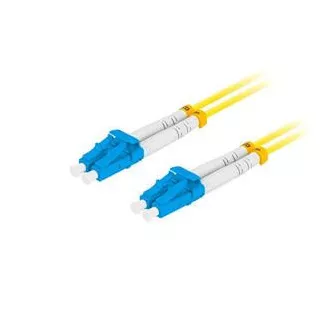 LANBERG optisches Patchkabel SM LC/UPC-LC/UPC duplex 3m LSZH G657A1 Durchmesser 3mm, Farbe gelb LANBERG optisches Patchkabel SM LC/UPC-LC/UPC duplex 3m LSZH G657A1 Durchmesser 3mm, Farbe gelb