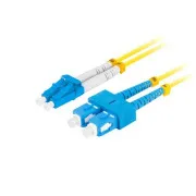 LANBERG optisches Patchkabel SM SC/UPC-LC/UPC duplex 2m LSZH G657A1 Durchmesser 3mm, Farbe gelb