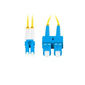 LANBERG optisches Patchkabel SM SC/UPC-LC/UPC duplex 5m LSZH G657A1 Durchmesser 3mm, Farbe gelb LANBERG optisches Patchkabel SM SC/UPC-LC/UPC duplex 5m LSZH G657A1 Durchmesser 3mm, Farbe gelb