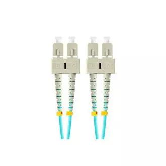 LANBERG optisches Patchkabel MM SC/UPC-SC/UPC duplex 2m LSZH OM3 50/125 Durchmesser 3mm, Farbe cyan LANBERG optisches Patchkabel MM SC/UPC-SC/UPC duplex 2m LSZH OM3 50/125 Durchmesser 3mm, Farbe cyan