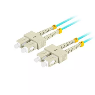 LANBERG optisches Patchkabel MM SC/UPC-SC/UPC duplex 3m LSZH OM3 50/125 Durchmesser 3mm, Farbe cyan LANBERG optisches Patchkabel MM SC/UPC-SC/UPC duplex 3m LSZH OM3 50/125 Durchmesser 3mm, Farbe cyan