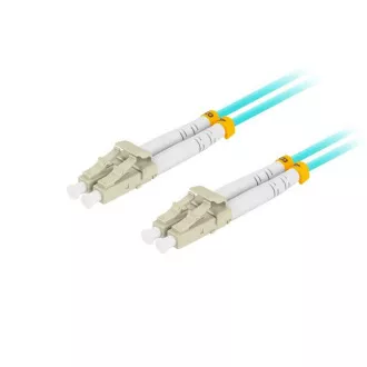 LANBERG optisches Patchkabel MM LC/UPC-LC/UPC duplex 2m LSZH OM3 50/125 Durchmesser 3mm, Farbe cyan LANBERG optisches Patchkabel MM LC/UPC-LC/UPC duplex 2m LSZH OM3 50/125 Durchmesser 3mm, Farbe cyan