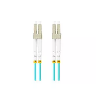 LANBERG optisches Patchkabel MM LC/UPC-LC/UPC duplex 3m LSZH OM3 50/125 Durchmesser 3mm, Farbe cyan LANBERG optisches Patchkabel MM LC/UPC-LC/UPC duplex 3m LSZH OM3 50/125 Durchmesser 3mm, Farbe cyan