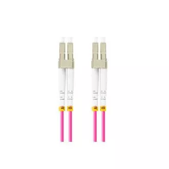 LANBERG optisches Patchkabel MM LC/UPC-LC/UPC duplex 1m LSZH OM4 50/125 Durchmesser 3mm, Farbe magenta LANBERG optisches Patchkabel MM LC/UPC-LC/UPC duplex 1m LSZH OM4 50/125 Durchmesser 3mm, Farbe magenta