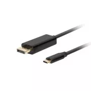 Lanberg USB-C(M)->DisplayPort(M) Kabel 1m 4K 60Hz schwarz