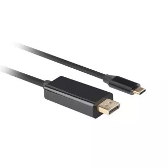 Lanberg USB-C(M)->DisplayPort(M) Kabel 1m 4K 60Hz schwarz Lanberg USB-C(M)->DisplayPort(M) Kabel 1m 4K 60Hz schwarz