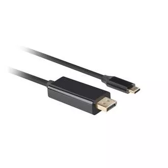 Lanberg USB-C(M)->DisplayPort(M) Kabel 1m 4K 60Hz schwarz Lanberg USB-C(M)->DisplayPort(M) Kabel 1m 4K 60Hz schwarz