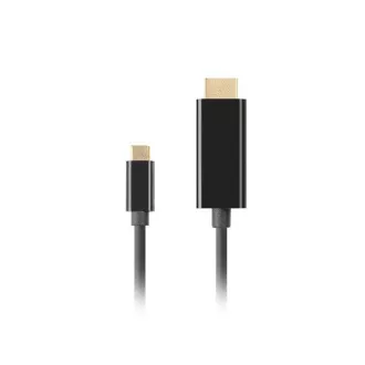 Lanberg USB-C(M)->HDMI(M) Kabel 1m 4K 60Hz schwarz Lanberg USB-C(M)->HDMI(M) Kabel 1m 4K 60Hz schwarz