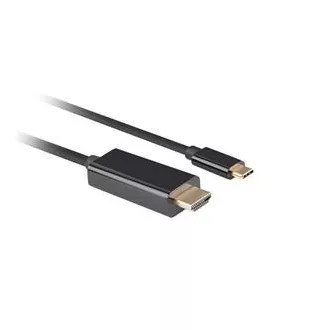 Lanberg USB-C(M)->HDMI(M) Kabel 3m 4K 60Hz schwarz